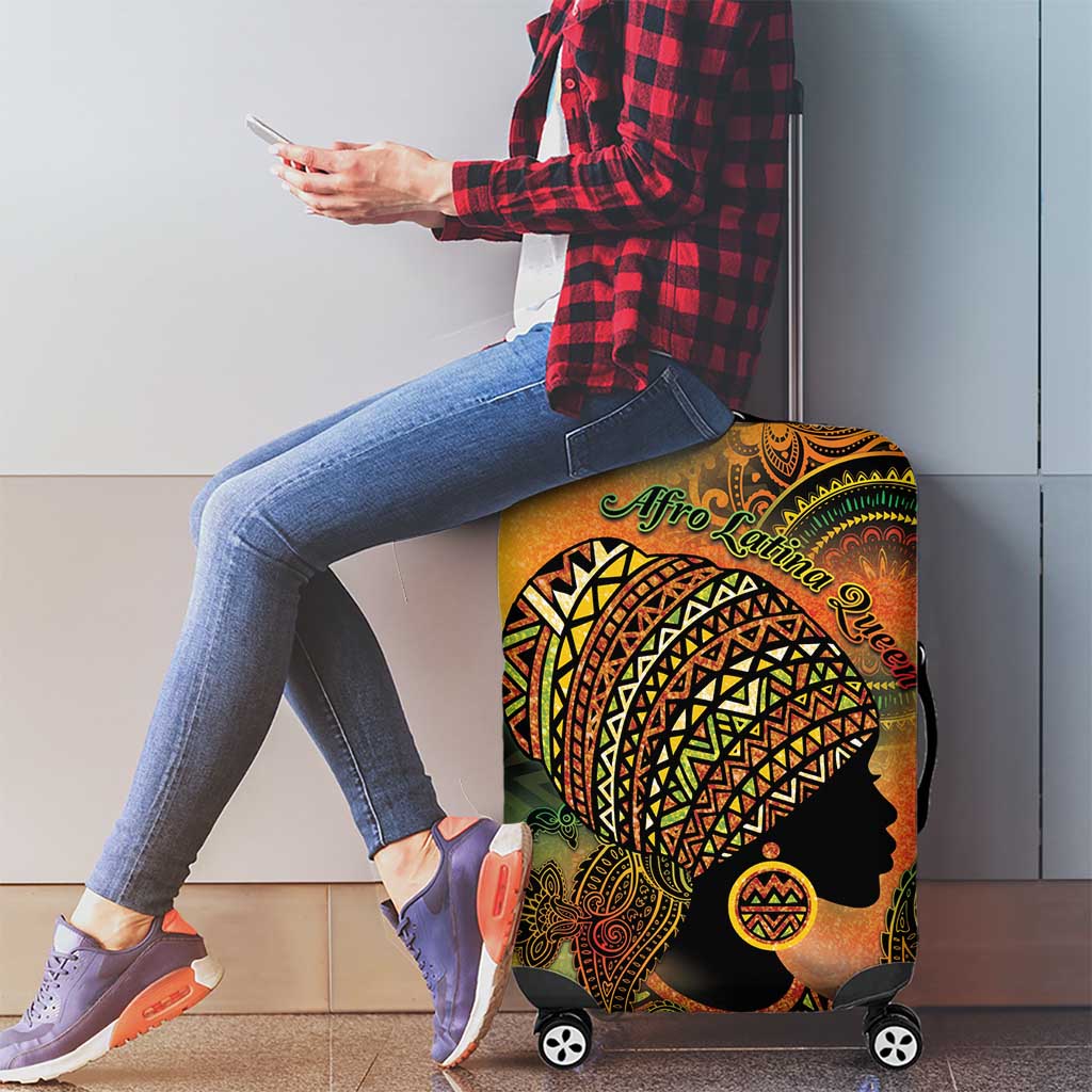 Black Women Luggage Cover Afro Latina Queen - Wonder Print Shop