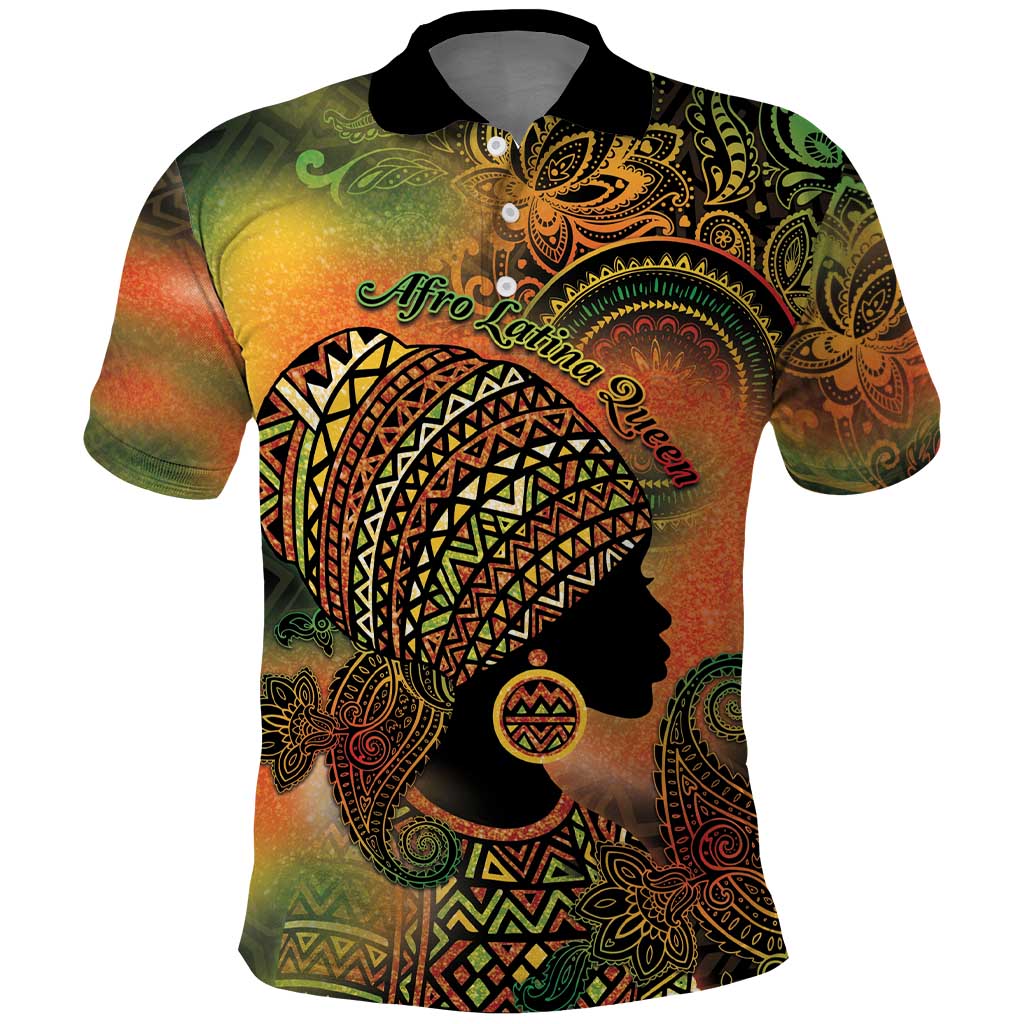 Black Women Polo Shirt Afro Latina Queen - Wonder Print Shop