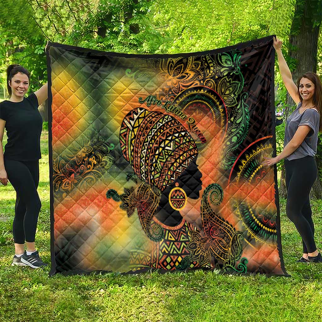 Black Women Quilt Afro Latina Queen - Wonder Print Shop