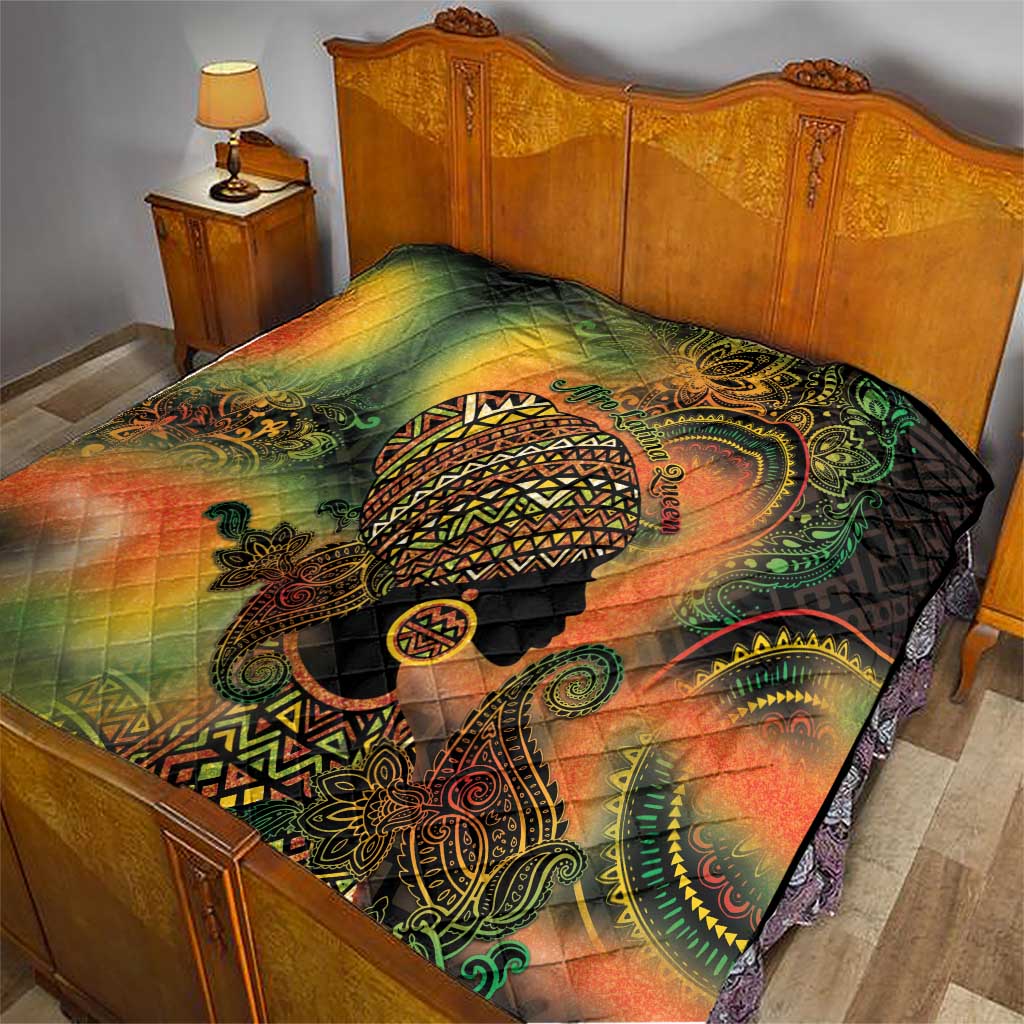 Black Women Quilt Afro Latina Queen - Wonder Print Shop