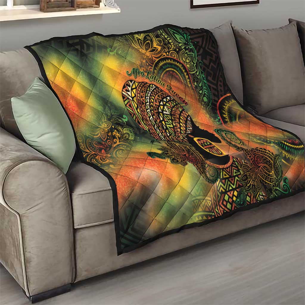Black Women Quilt Afro Latina Queen - Wonder Print Shop