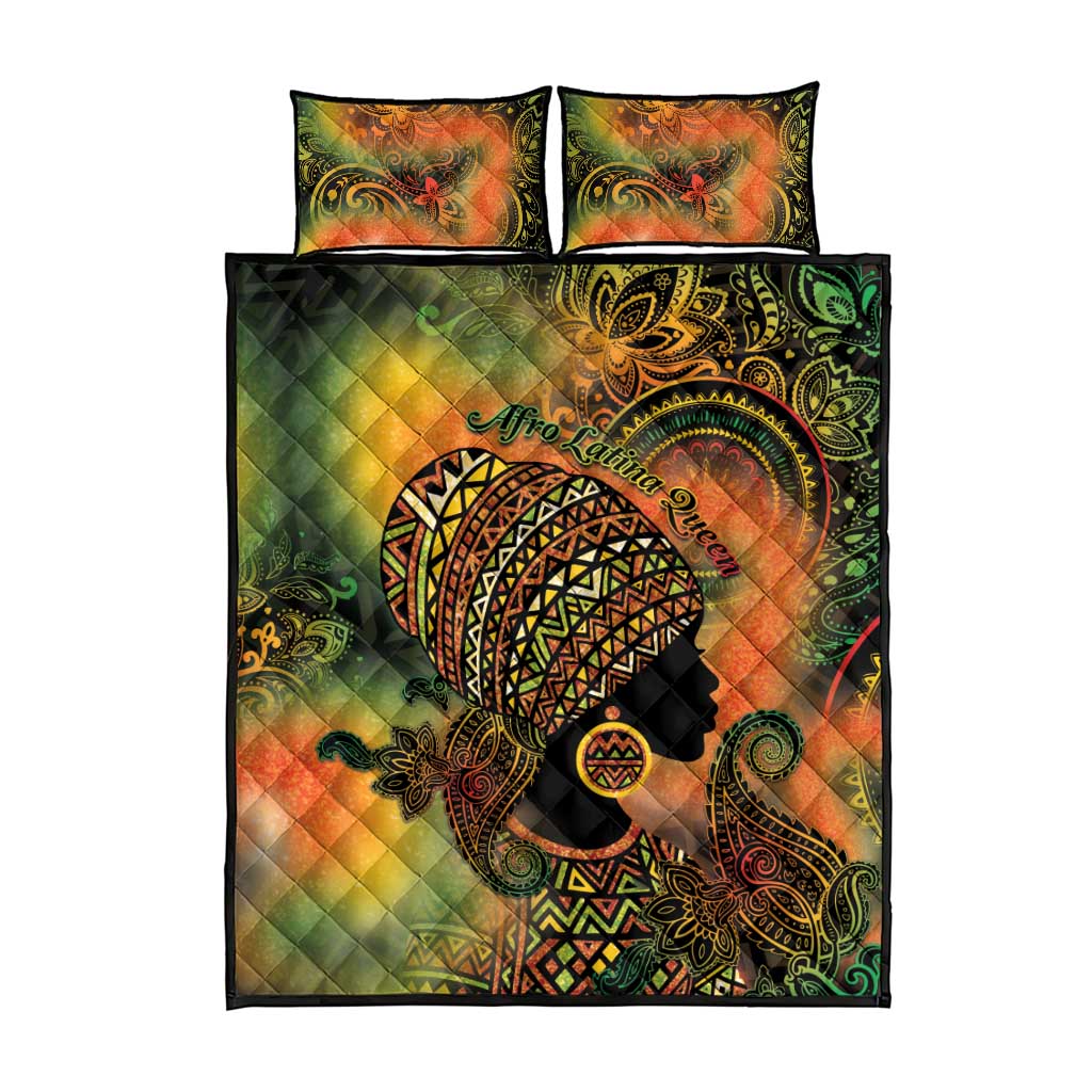 Black Women Quilt Bed Set Afro Latina Queen - Wonder Print Shop