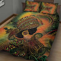 Black Women Quilt Bed Set Afro Latina Queen - Wonder Print Shop