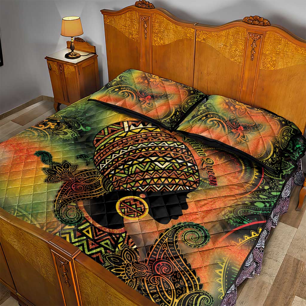 Black Women Quilt Bed Set Afro Latina Queen - Wonder Print Shop
