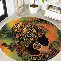 Black Women Round Carpet Afro Latina Queen - Wonder Print Shop