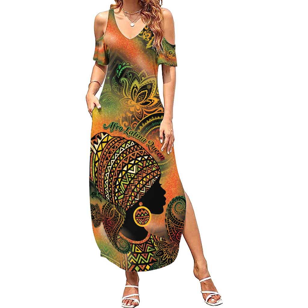 Black Women Summer Maxi Dress Afro Latina Queen - Wonder Print Shop