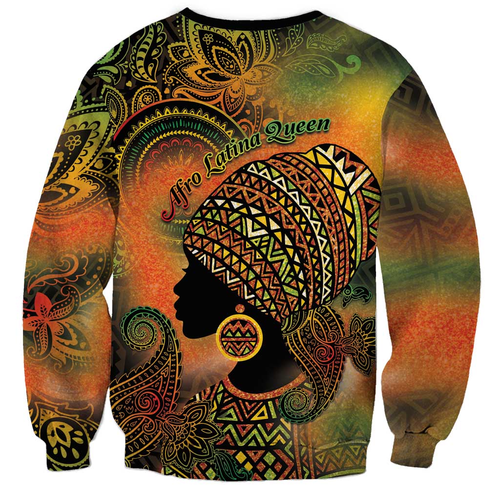 Black Women Sweatshirt Afro Latina Queen - Wonder Print Shop