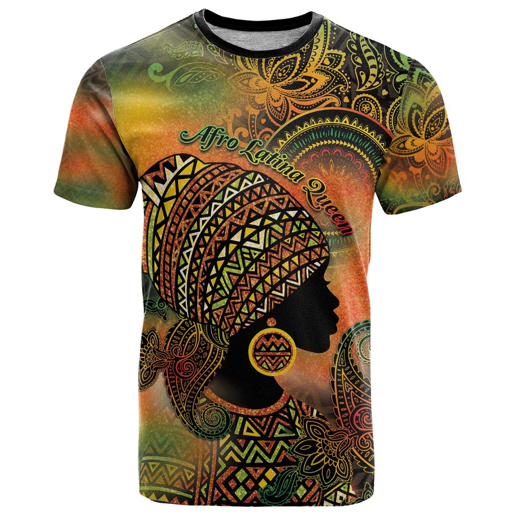 Black Women T Shirt Afro Latina Queen - Wonder Print Shop