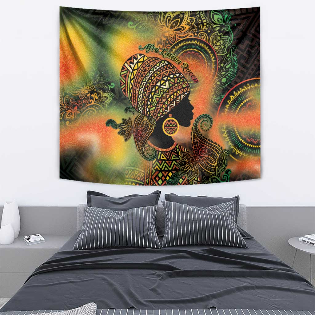 Black Women Tapestry Afro Latina Queen - Wonder Print Shop