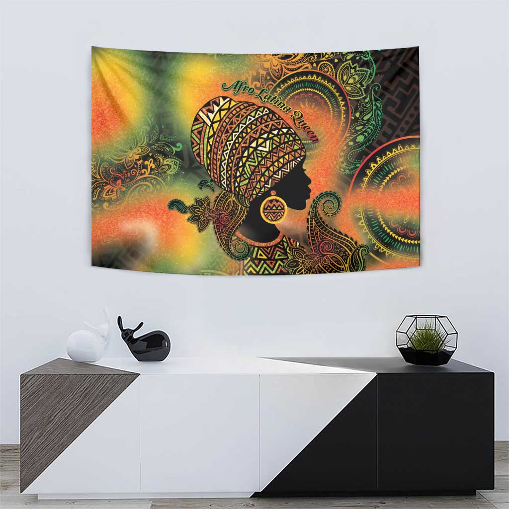 Black Women Tapestry Afro Latina Queen - Wonder Print Shop