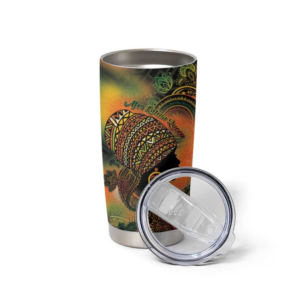 Black Women Tumbler Cup Afro Latina Queen - Wonder Print Shop