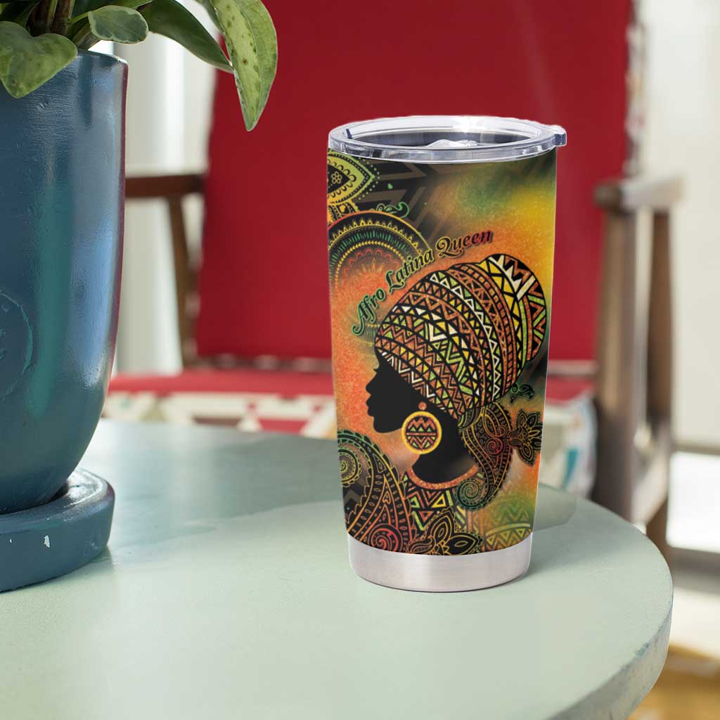 Black Women Tumbler Cup Afro Latina Queen - Wonder Print Shop