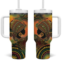 Black Women Tumbler With Handle Afro Latina Queen - Wonder Print Shop