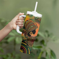Black Women Tumbler With Handle Afro Latina Queen - Wonder Print Shop