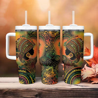 Black Women Tumbler With Handle Afro Latina Queen - Wonder Print Shop