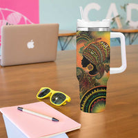 Black Women Tumbler With Handle Afro Latina Queen - Wonder Print Shop