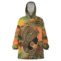 Black Women Wearable Blanket Hoodie Afro Latina Queen - Wonder Print Shop