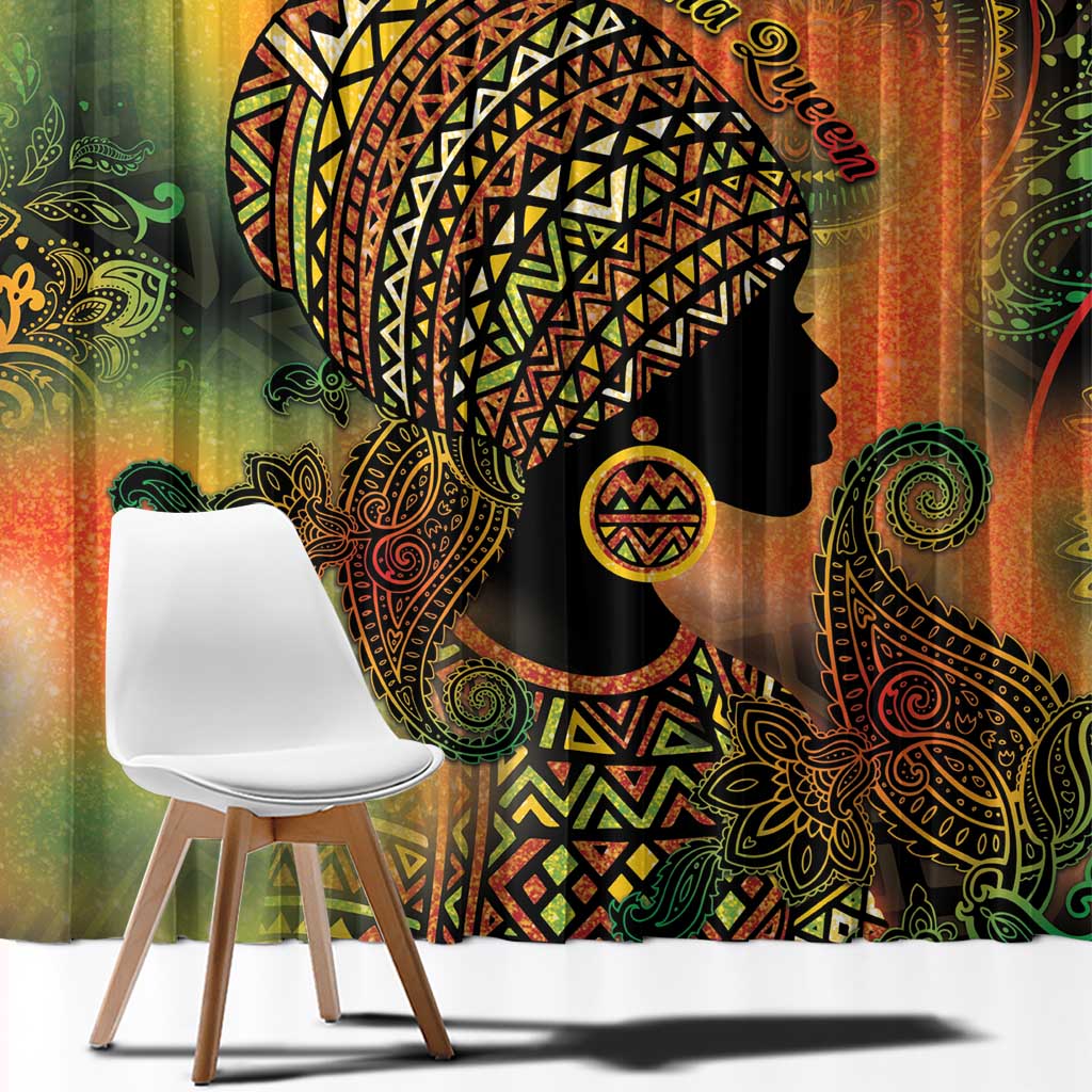 Black Women Window Curtain Afro Latina Queen - Wonder Print Shop