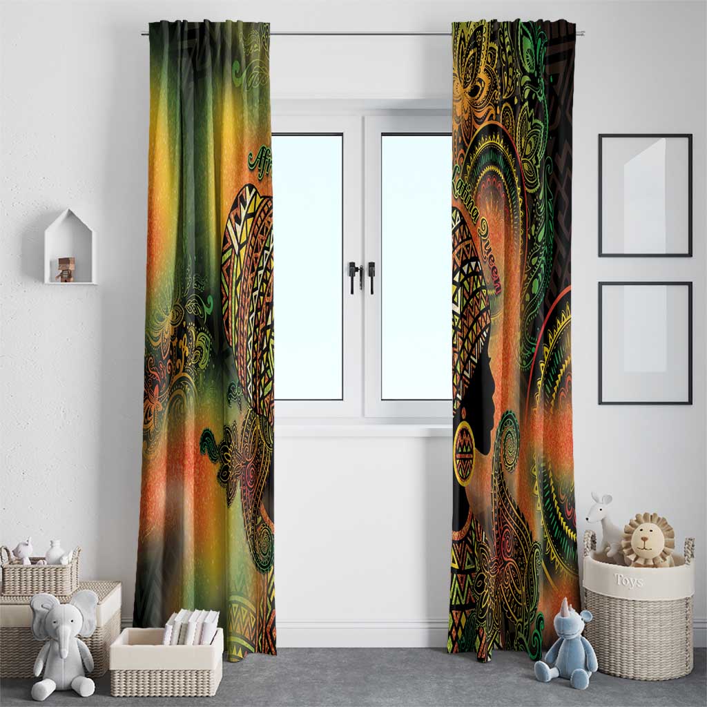 Black Women Window Curtain Afro Latina Queen - Wonder Print Shop