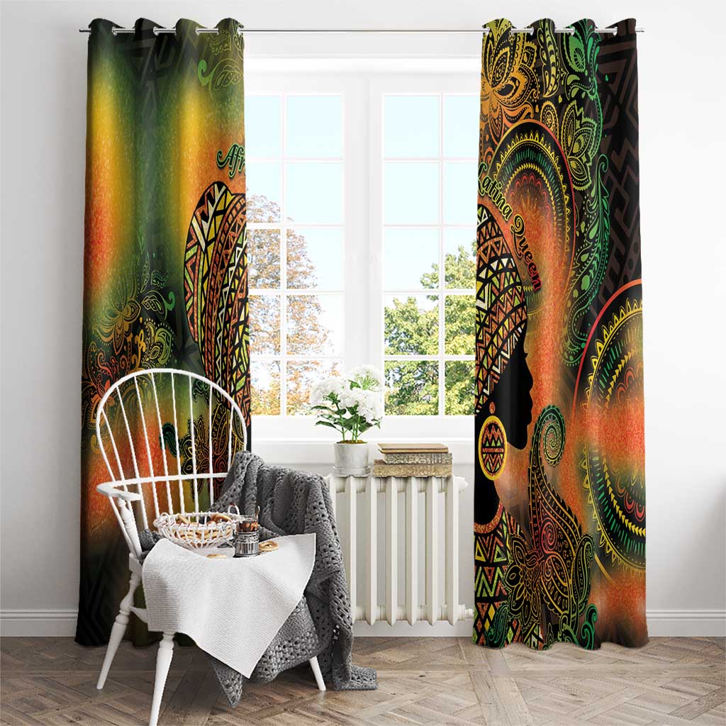 Black Women Window Curtain Afro Latina Queen - Wonder Print Shop