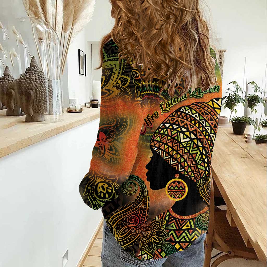 Black Women Women Casual Shirt Afro Latina Queen - Wonder Print Shop