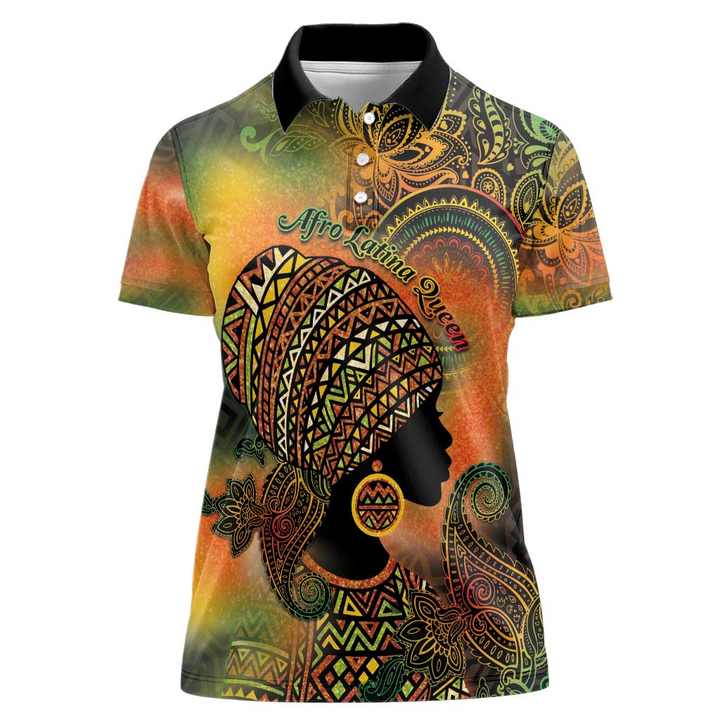 Black Women Women Polo Shirt Afro Latina Queen - Wonder Print Shop