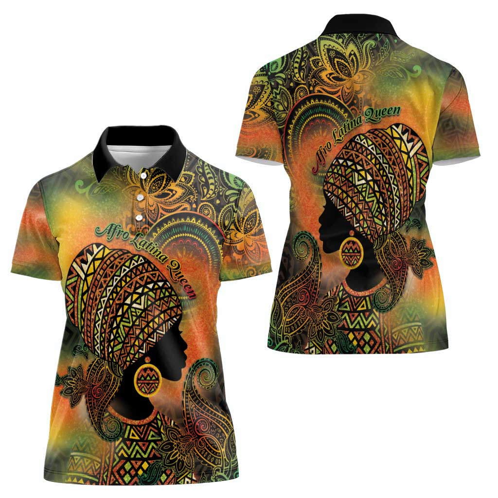Black Women Women Polo Shirt Afro Latina Queen - Wonder Print Shop
