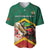 Personalized Saint Kitts and Nevis Baseball Jersey Pelican With Poinciana Flowers - Wonder Print Shop