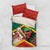 Saint Kitts and Nevis Bedding Set Pelican With Poinciana Flowers - Wonder Print Shop