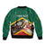 Personalized Saint Kitts and Nevis Bomber Jacket Pelican With Poinciana Flowers - Wonder Print Shop