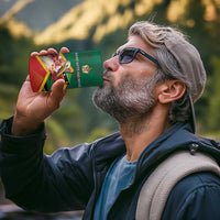 Personalized Saint Kitts and Nevis 4 in 1 Can Cooler Tumbler Pelican With Poinciana Flowers - Wonder Print Shop