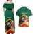 Personalized Saint Kitts and Nevis Couples Matching Off Shoulder Maxi Dress and Hawaiian Shirt Pelican With Poinciana Flowers - Wonder Print Shop