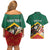 Personalized Saint Kitts and Nevis Couples Matching Off Shoulder Short Dress and Hawaiian Shirt Pelican With Poinciana Flowers - Wonder Print Shop