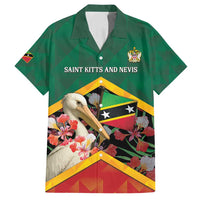 Personalized Saint Kitts and Nevis Family Matching Puletasi and Hawaiian Shirt Pelican With Poinciana Flowers - Wonder Print Shop