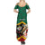 Personalized Saint Kitts and Nevis Family Matching Summer Maxi Dress and Hawaiian Shirt Pelican With Poinciana Flowers - Wonder Print Shop