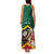 Personalized Saint Kitts and Nevis Family Matching Tank Maxi Dress and Hawaiian Shirt Pelican With Poinciana Flowers - Wonder Print Shop