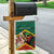 Saint Kitts and Nevis Garden Flag Pelican With Poinciana Flowers - Wonder Print Shop