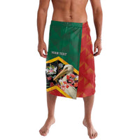 Personalized Saint Kitts and Nevis Lavalava Pelican With Poinciana Flowers - Wonder Print Shop