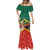 Personalized Saint Kitts and Nevis Mermaid Dress Pelican With Poinciana Flowers - Wonder Print Shop