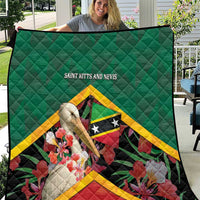 Saint Kitts and Nevis Quilt Pelican With Poinciana Flowers - Wonder Print Shop