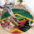 Saint Kitts and Nevis Round Carpet Pelican With Poinciana Flowers - Wonder Print Shop