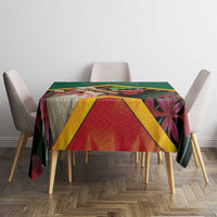 Saint Kitts and Nevis Tablecloth Pelican With Poinciana Flowers - Wonder Print Shop
