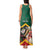 Personalized Saint Kitts and Nevis Tank Maxi Dress Pelican With Poinciana Flowers - Wonder Print Shop