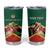 Personalized Saint Kitts and Nevis Tumbler Cup Pelican With Poinciana Flowers - Wonder Print Shop