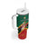 Personalized Saint Kitts and Nevis Tumbler With Handle Pelican With Poinciana Flowers - Wonder Print Shop