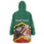 Personalized Saint Kitts and Nevis Wearable Blanket Hoodie Pelican With Poinciana Flowers - Wonder Print Shop