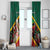 Saint Kitts and Nevis Window Curtain Pelican With Poinciana Flowers - Wonder Print Shop