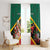 Saint Kitts and Nevis Window Curtain Pelican With Poinciana Flowers - Wonder Print Shop