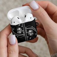 Western Gothic Yoke AirPods Case Skull Rose With Spider - Wonder Print Shop