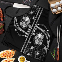 Western Gothic Yoke Apron Skull Rose With Spider - Wonder Print Shop